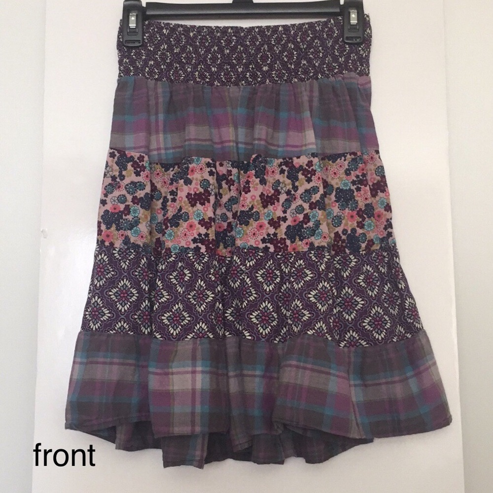 Mossimo patterned mid-length skirt (multi/purple)